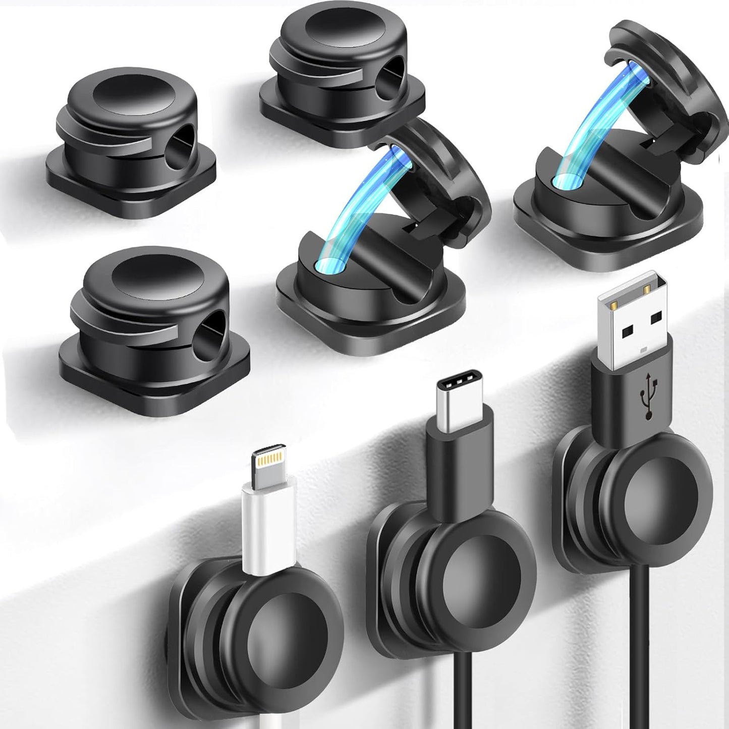 Strong Adhesive Magnetic Cable Clips for Ultimate Cord Organization