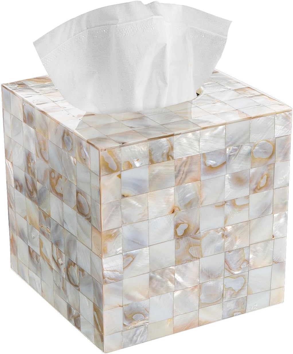 Milano Tissue Box Cover Square for Elegant Bathroom Decor