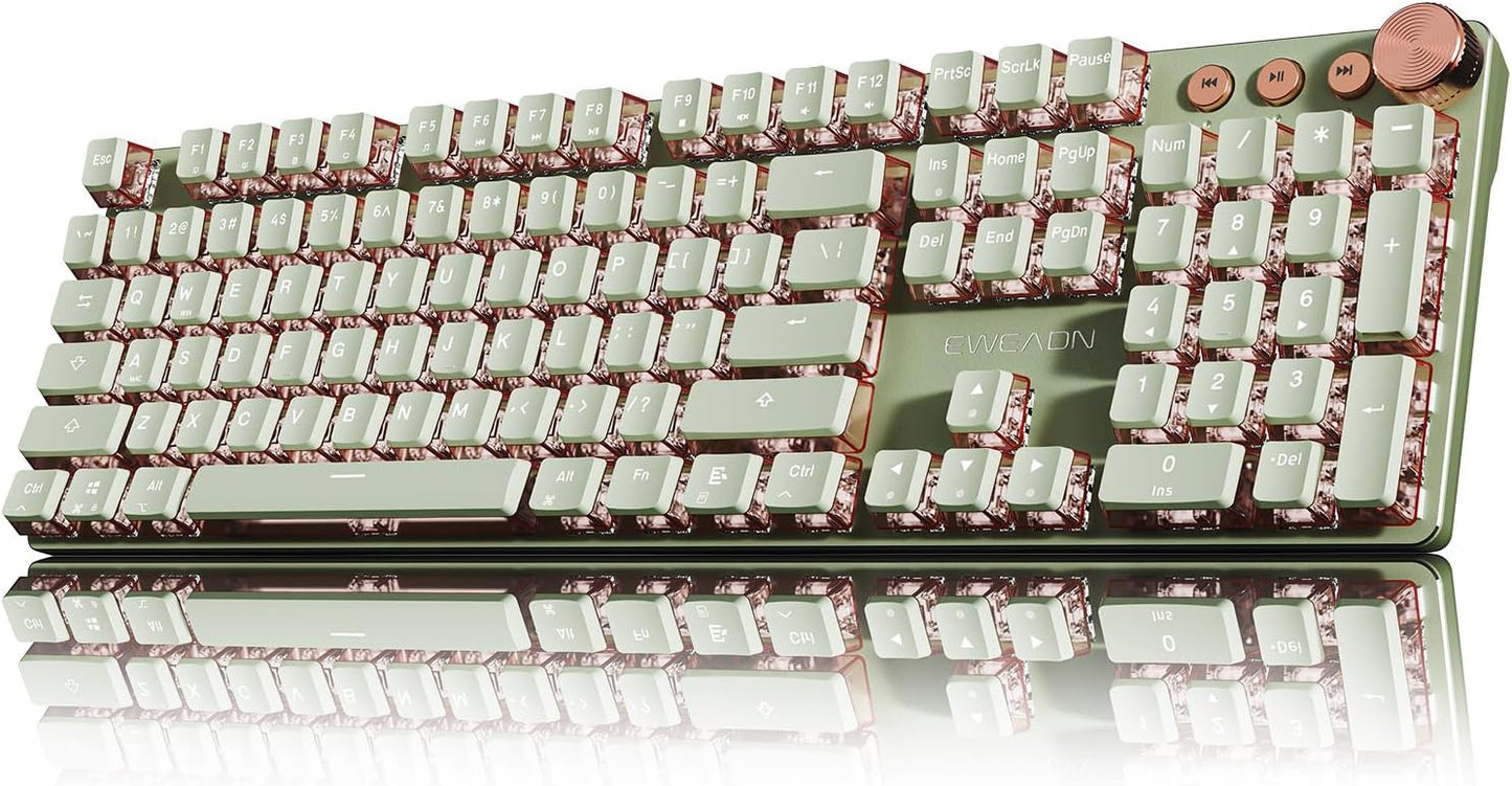 EWEADN V20 Wired Mechanical Keyboard with Backlit LED Features
