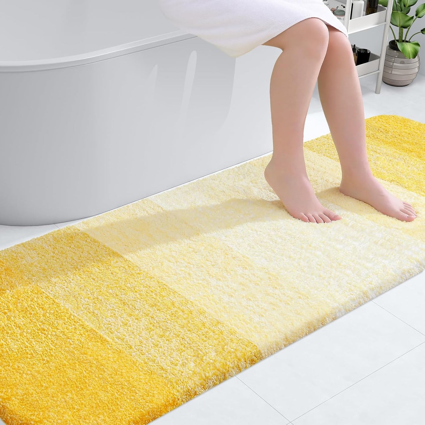 OLANLY Extra Soft Microfiber Bathroom Runner Rugs for Home Decor