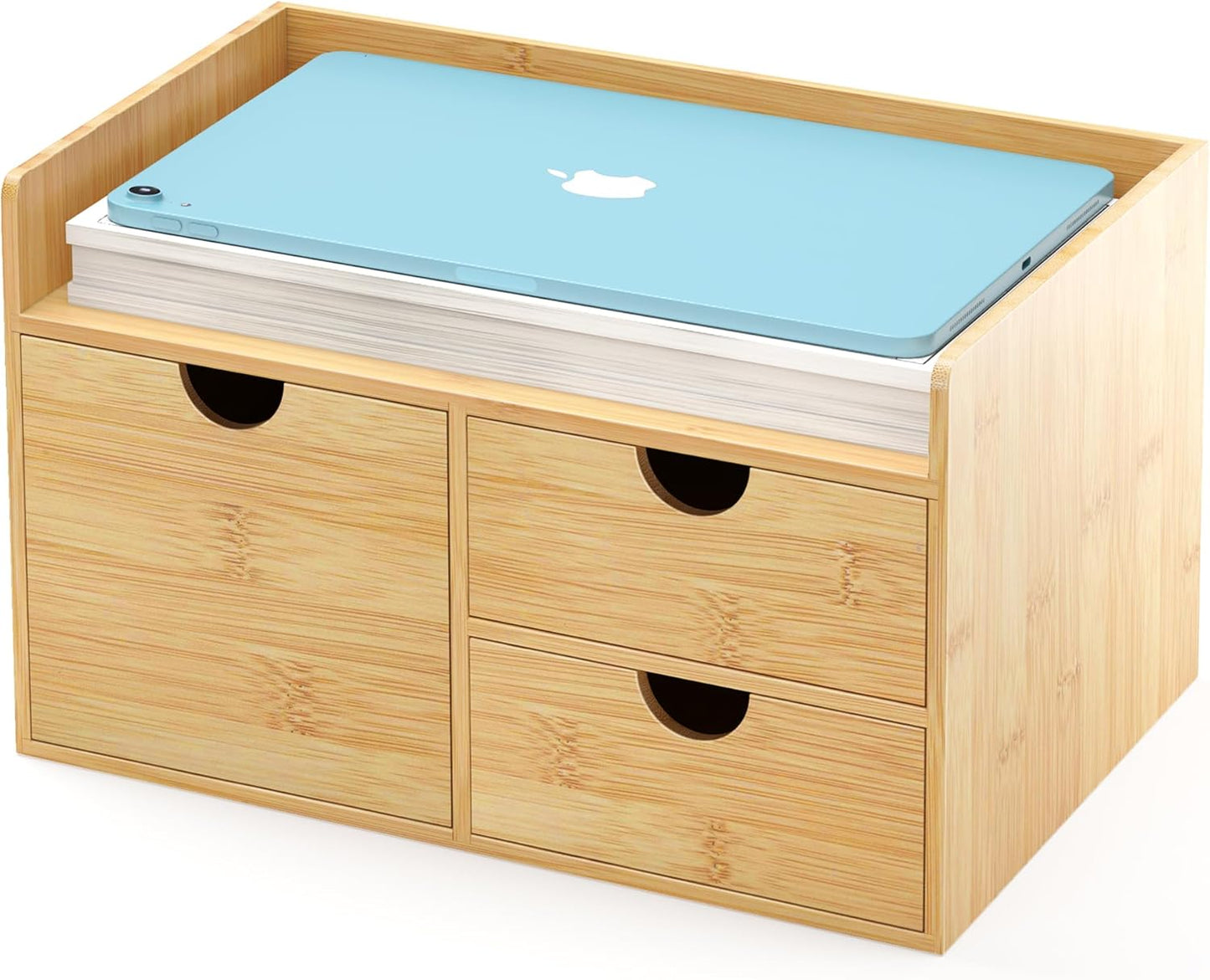 Wisuce Bamboo Desk Drawer Organizer for Home and Office Use
