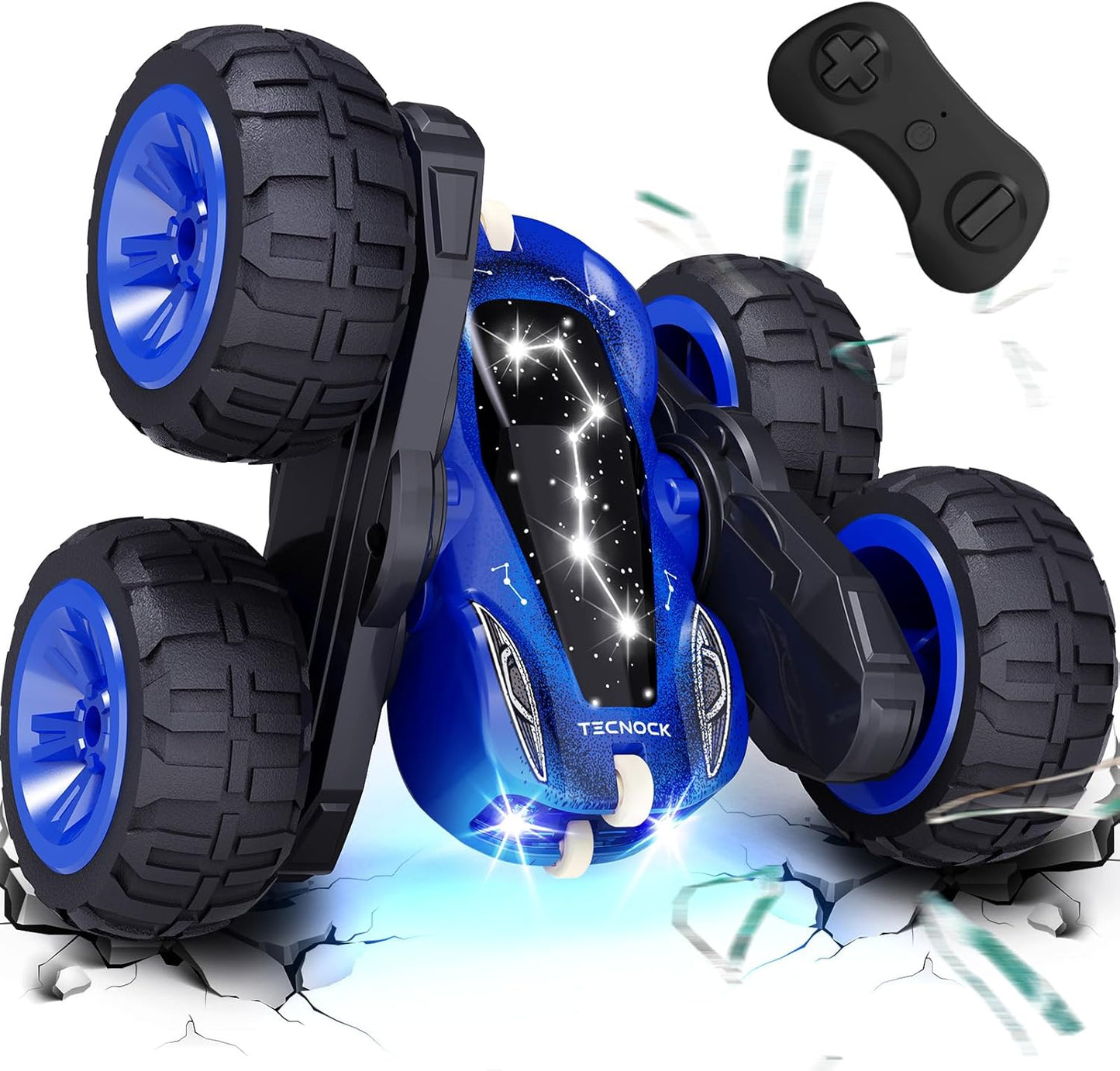 Tecnock 4WD Stunt RC Car - Easy Charge - 360 Flip - Gifts