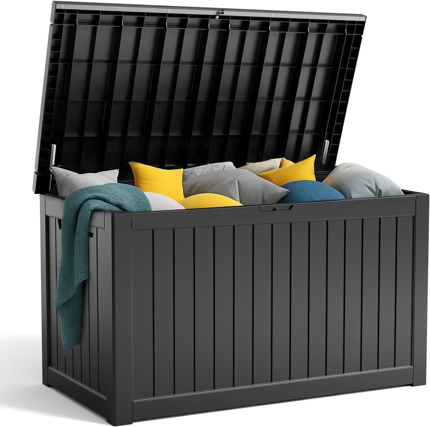 180 Gallon Resin Deck Box for Outdoor Storage and Organization