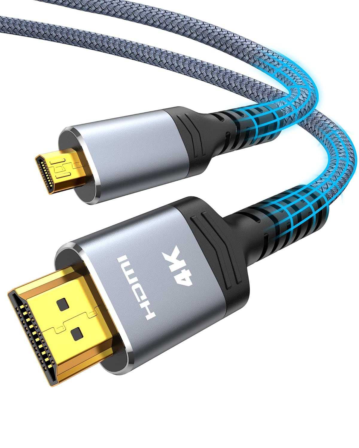 4K Micro HDMI Cable 10 FT, HDR Compatible, Highwings
