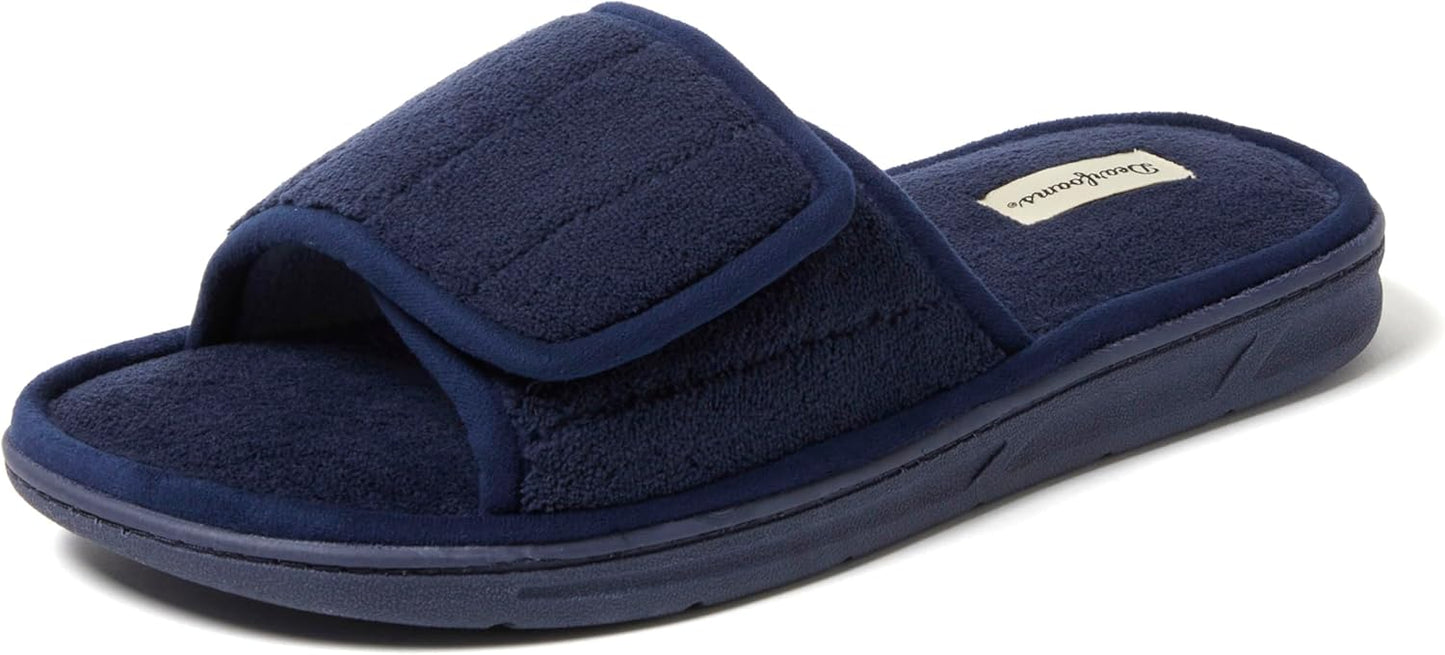 Adjustable Indoor/Outdoor Memory Foam Slide Slippers for Men