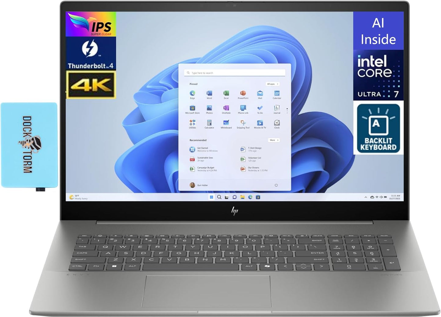 HP Envy 17t AI Laptop with 17.3in 4K UHD Display and More
