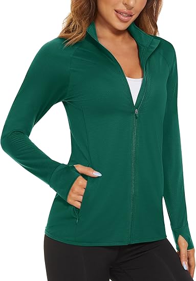Women's UPF 50+ Lightweight Athletic Jacket for Hiking and Outdoor