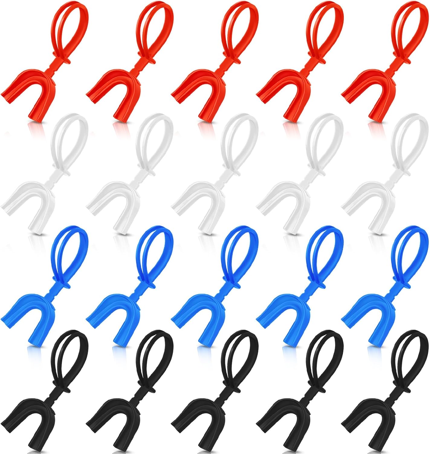 Dunzy 20 Pcs Strapped Mouth Guard for Football and Sports