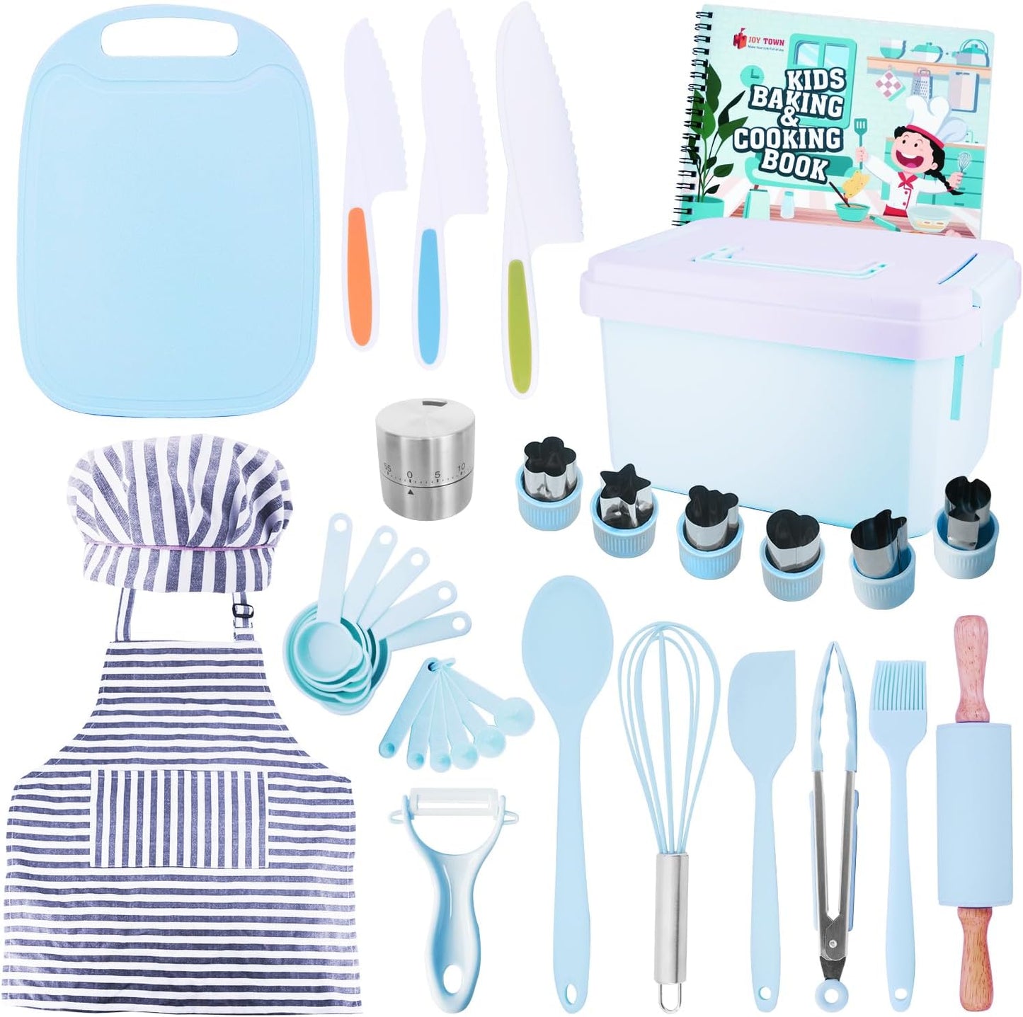 Complete Kids Baking Set with Cookbook & Timer - JOY TOWN