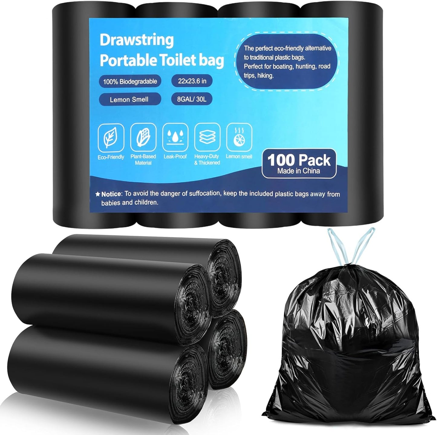 Biodegradable Portable Toilet Bags - Outdoor Convenience