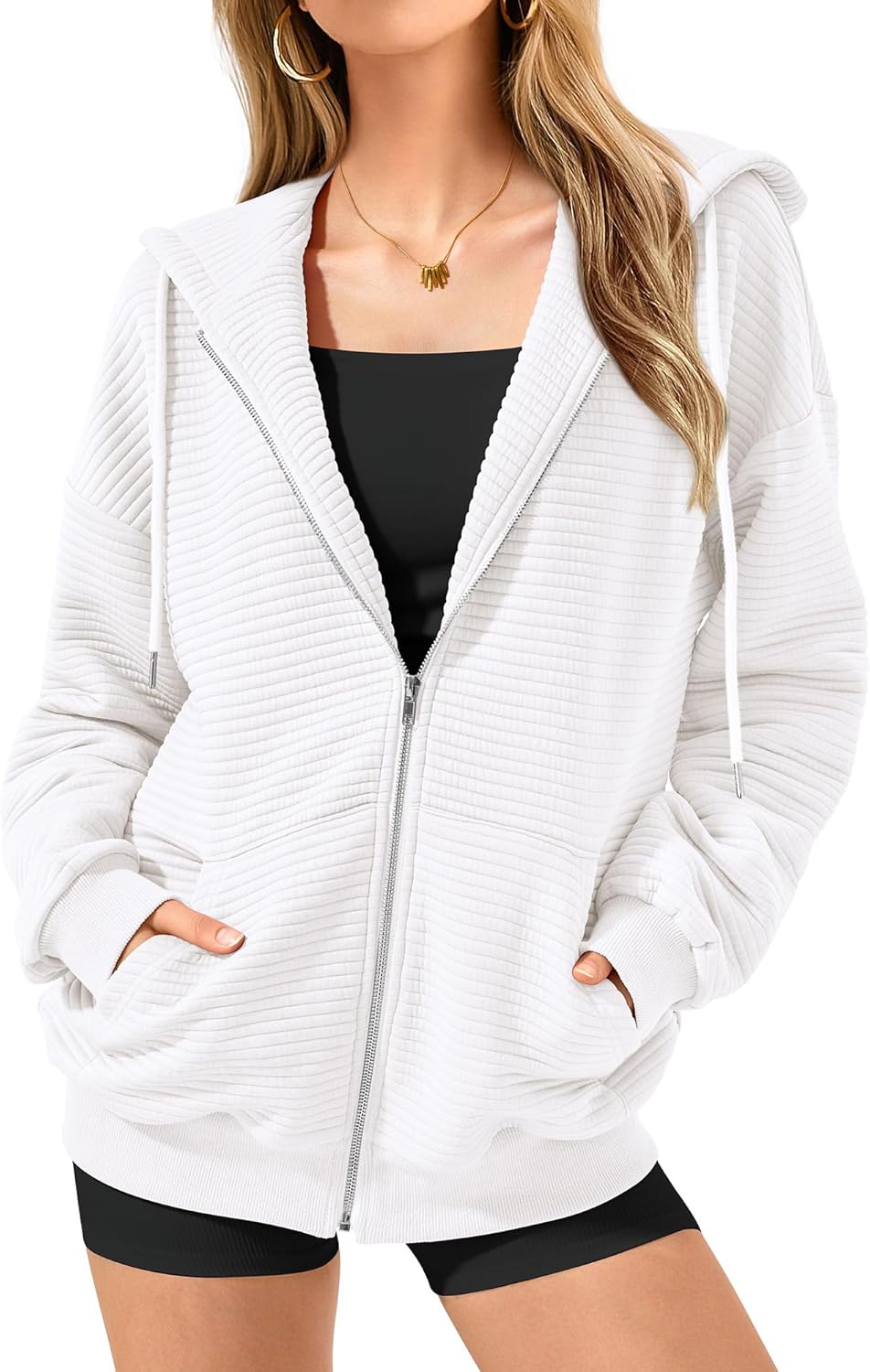 BTFBM Zip Up Hoodie Women Long Sleeve Oversized Sweatshirts