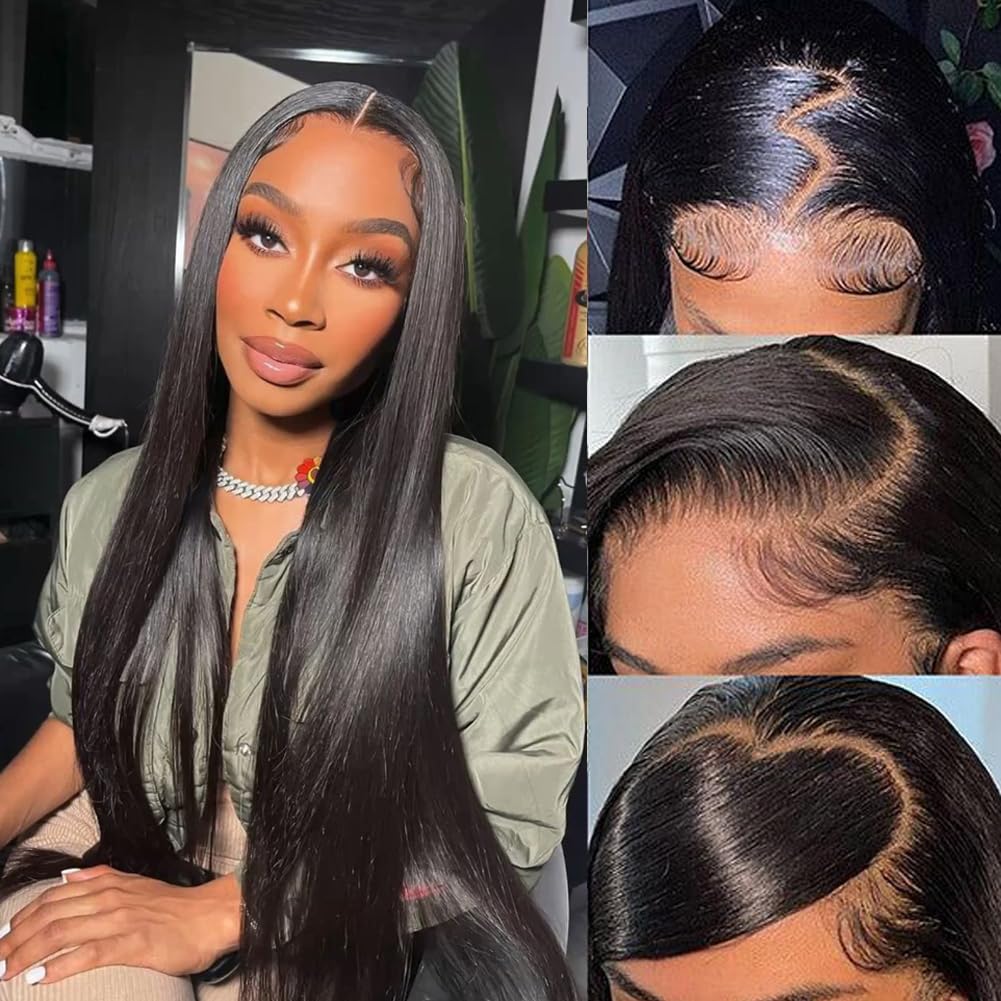 30 Inch Lace Front Wigs Human Hair for Black Women, 180% Density