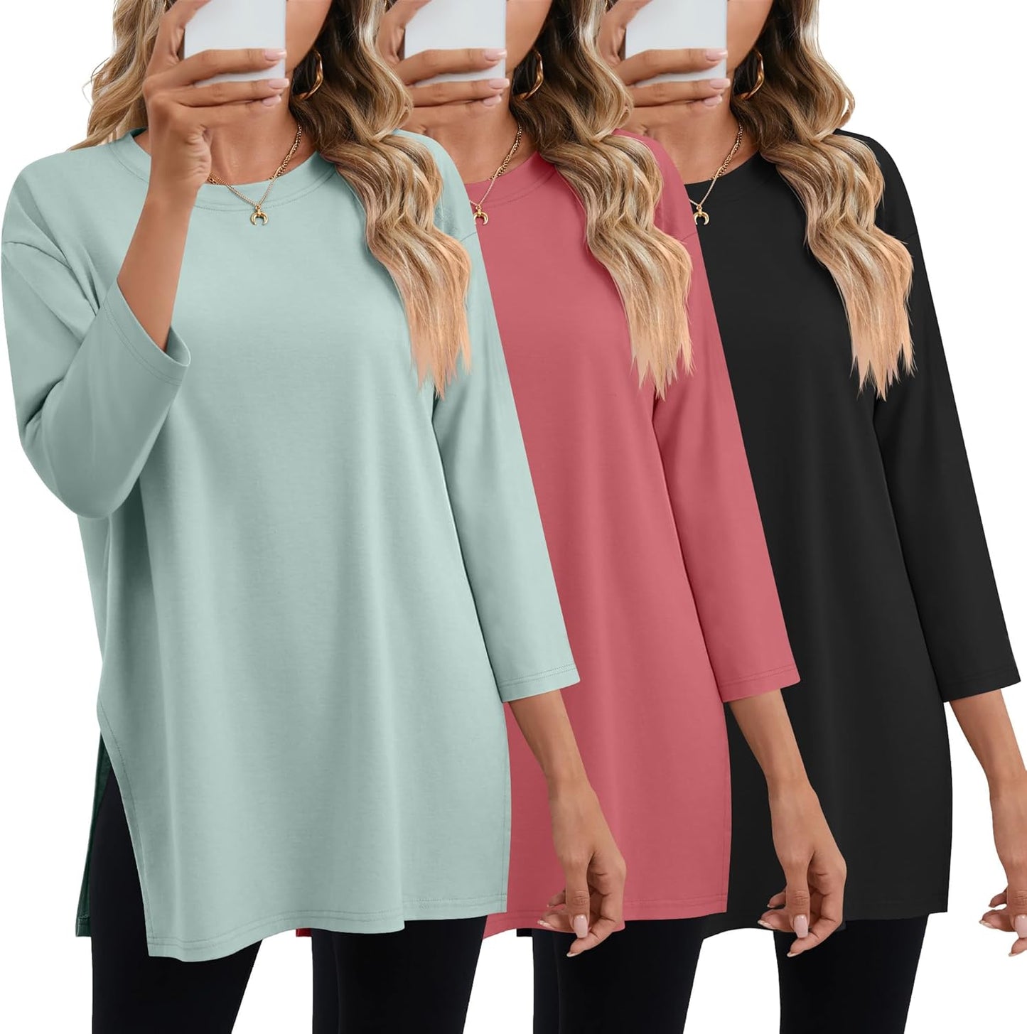 Huukeay Women's Oversized T Shirts for Workout and Casual Wear