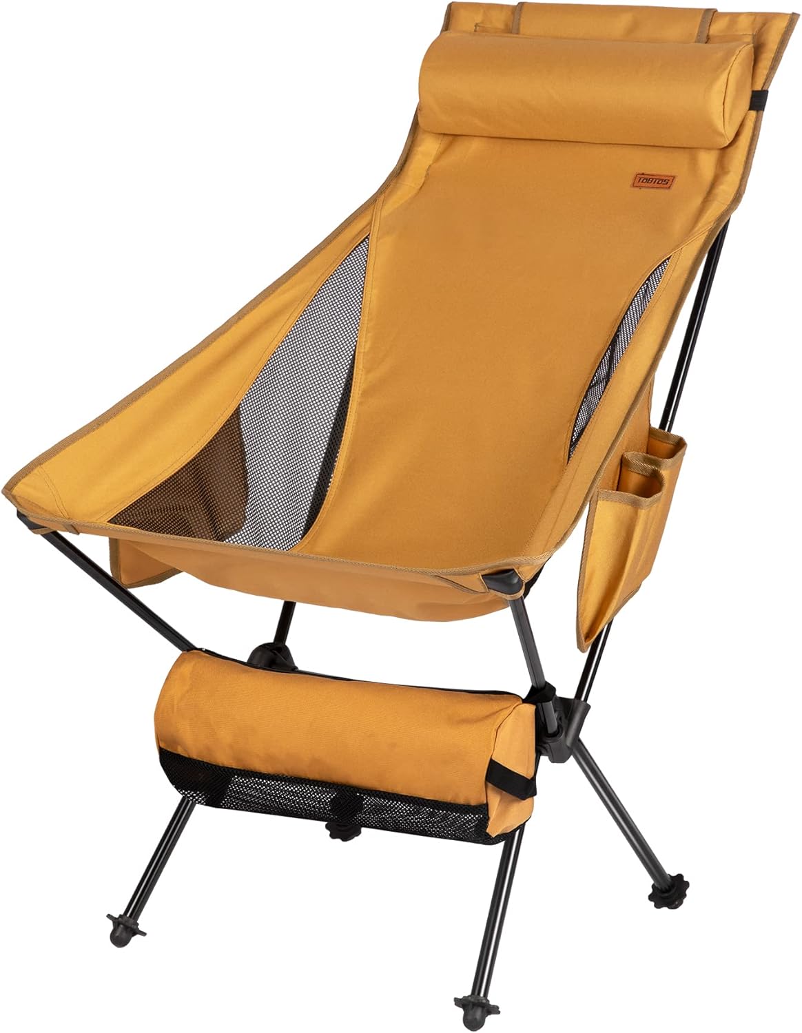 TOBTOS High Back Camping Chair with Head Support for Comfort