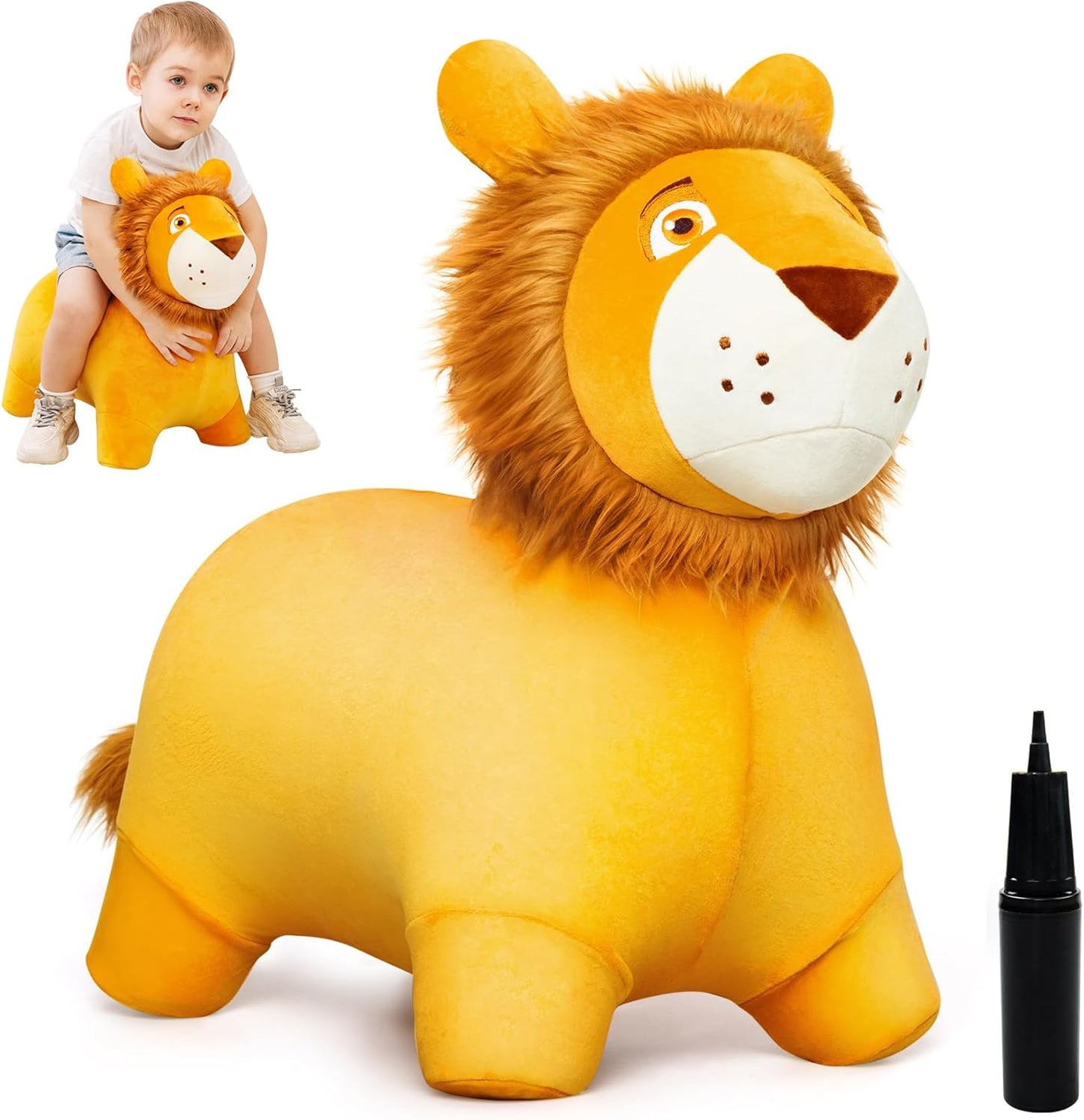 Bouncy Animal Kids Lion Hopper Toy for Toddlers Fun Ride