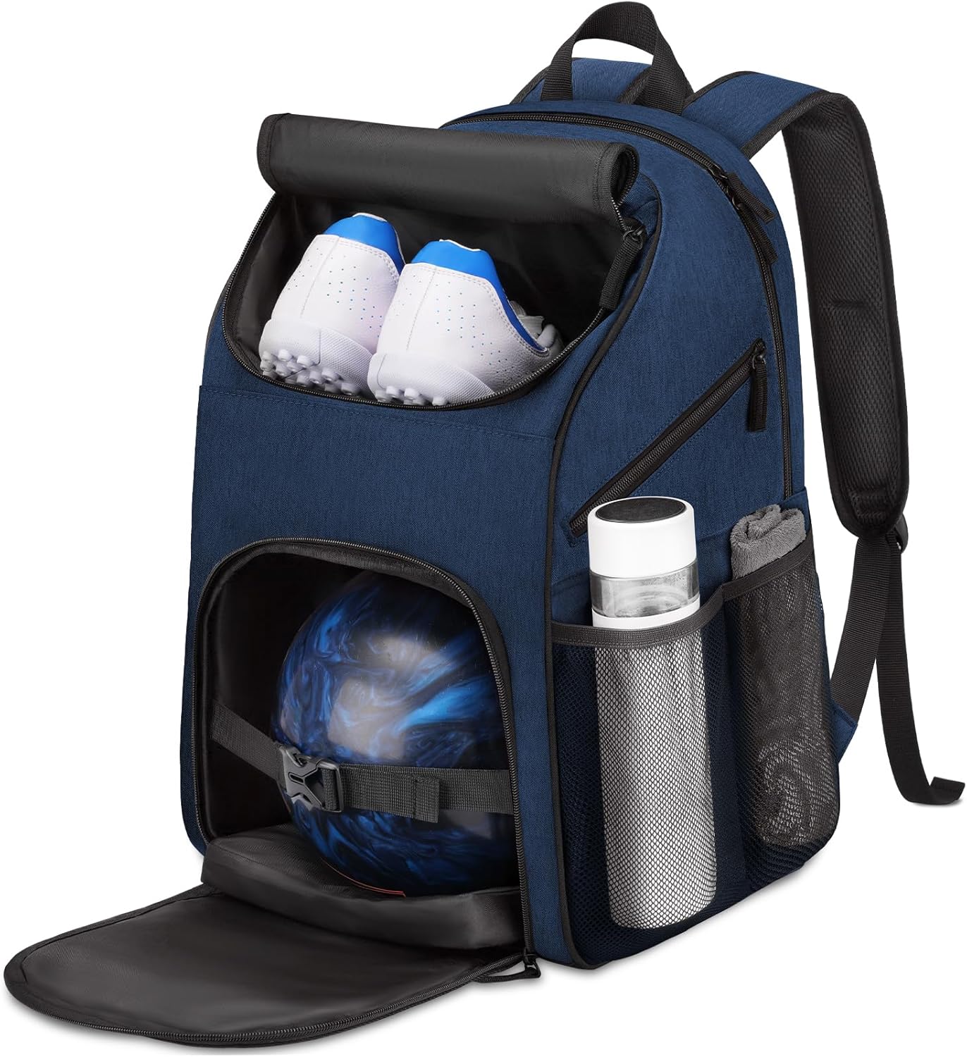 Bosynoy Bowling Backpack for Single Ball with Shoe Compartment