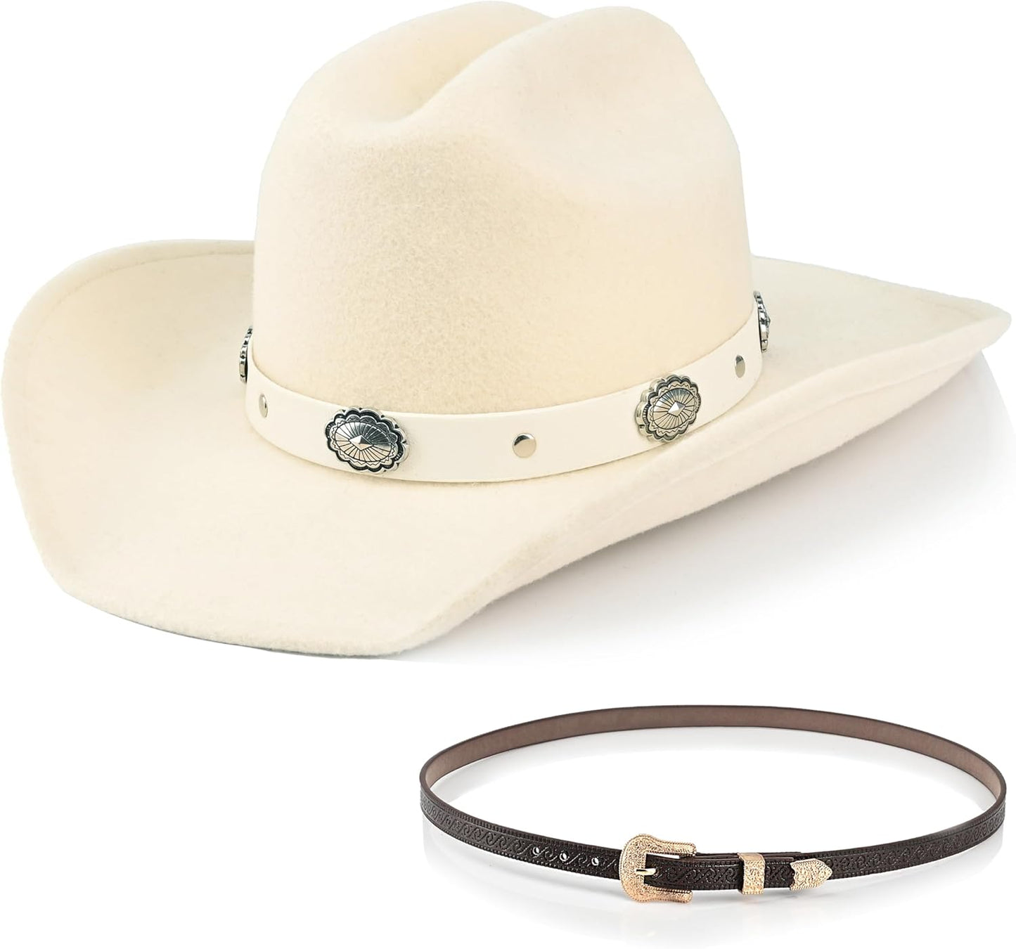 100% Wool Western Cowboy Hat for Men Women Classic Fedora