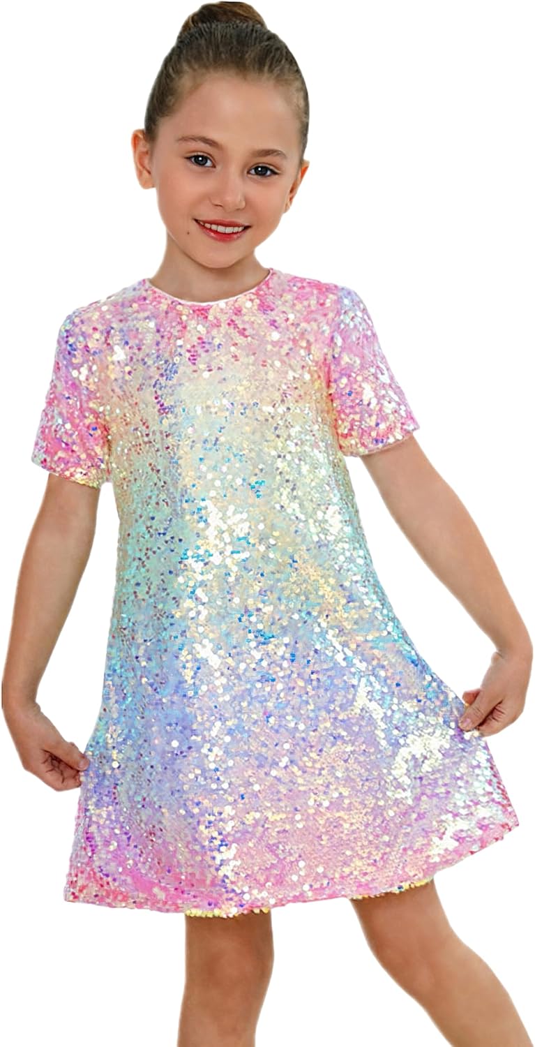 2Bunnies Girl Ombre Pastel Gradient Shimmer Sparkle Dress