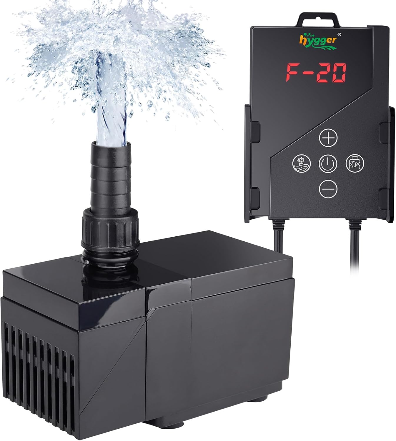 hygger 530GPH Aquarium Water Pump with Intelligent Controller
