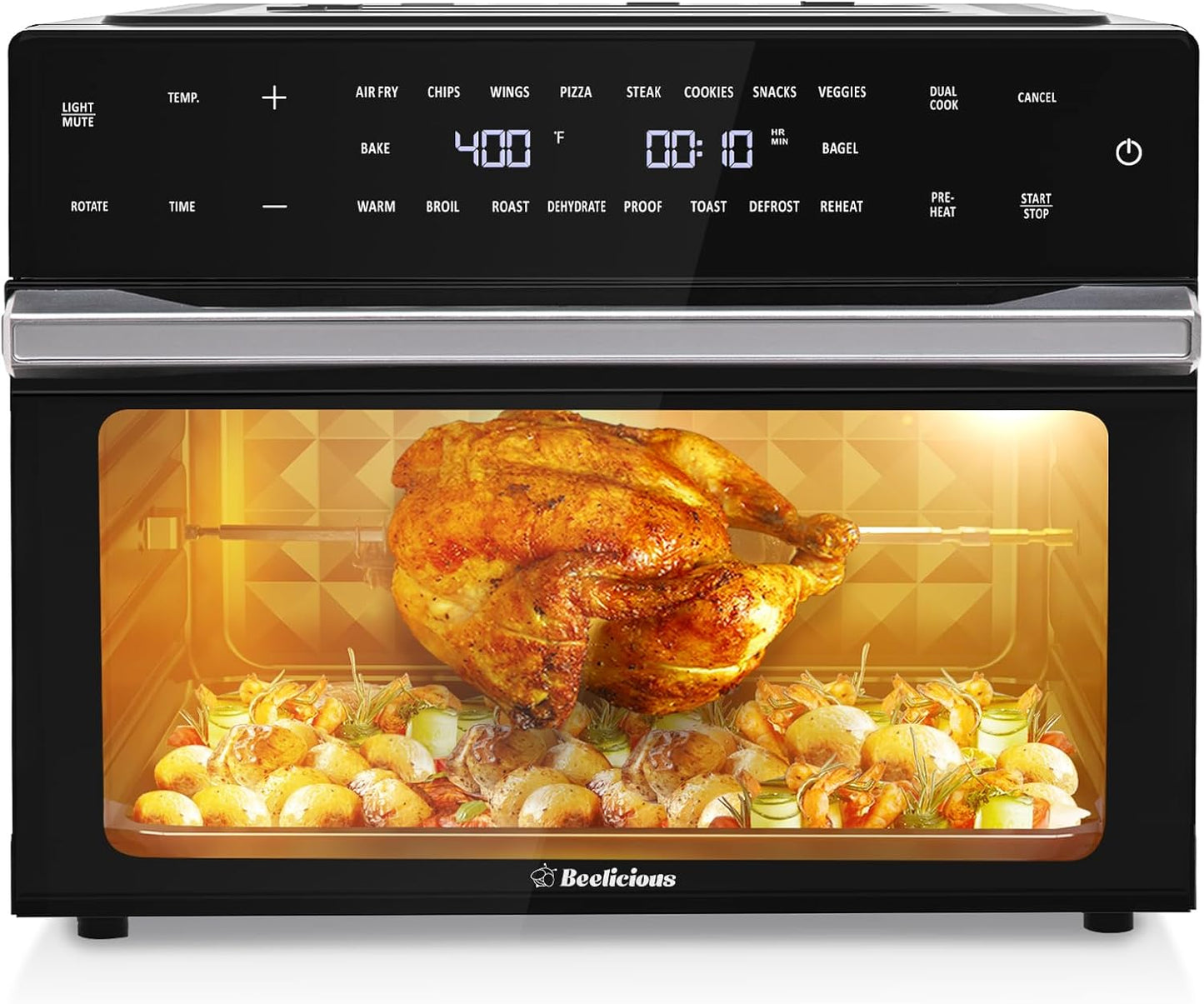 Beelicious 32QT Extra Large Air Fryer with 19 Cooking Functions