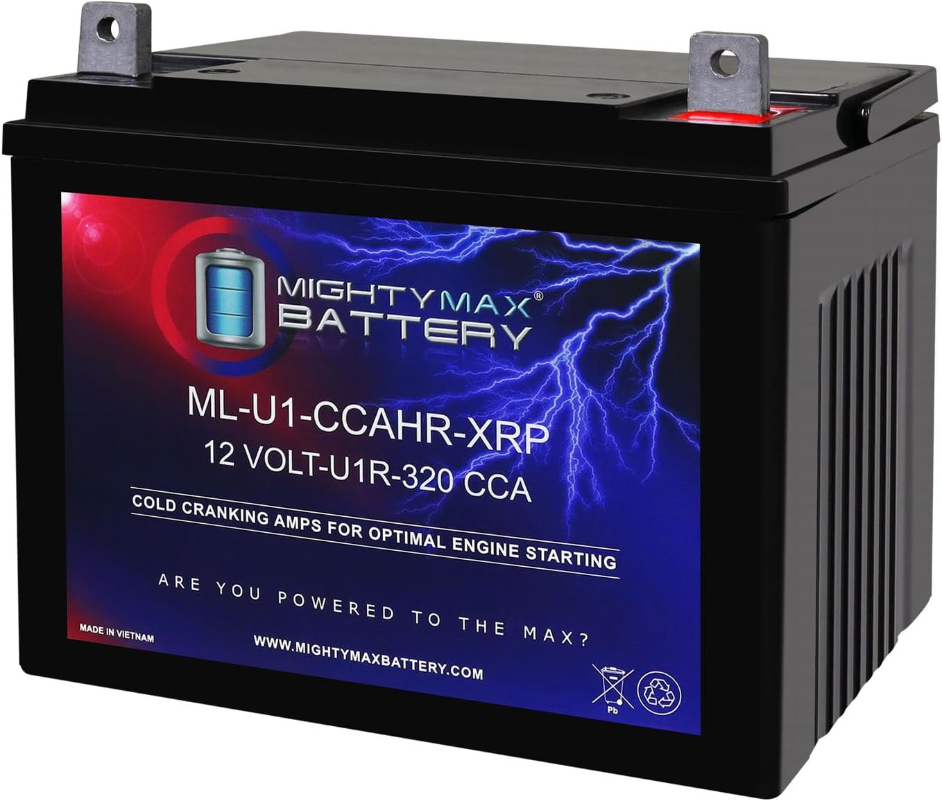 Mighty Max Battery ML-U1R-CCAHR 12V Replacement for Lawn Mower