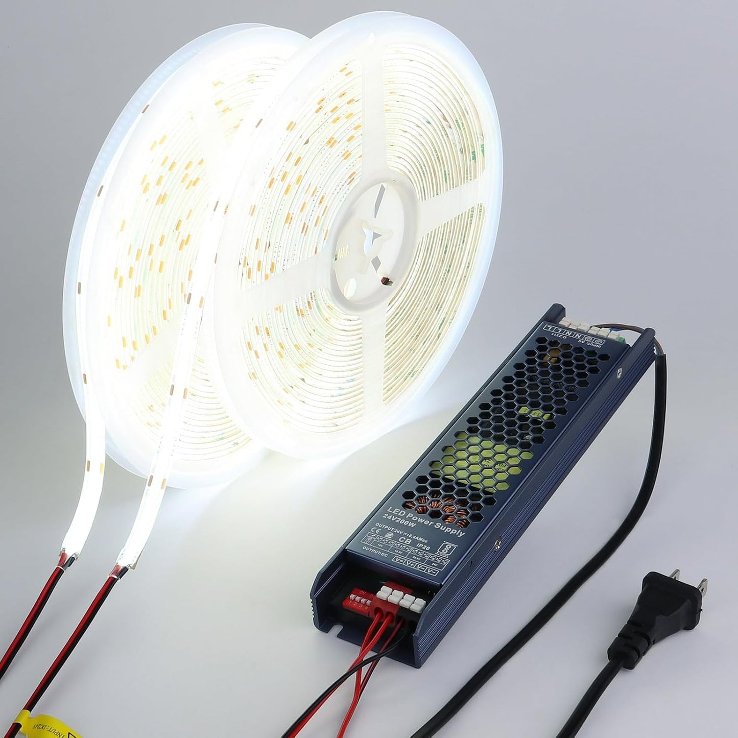 24V COB LED Strip Light Waterproof 65.6ft for Indoor Outdoor Use