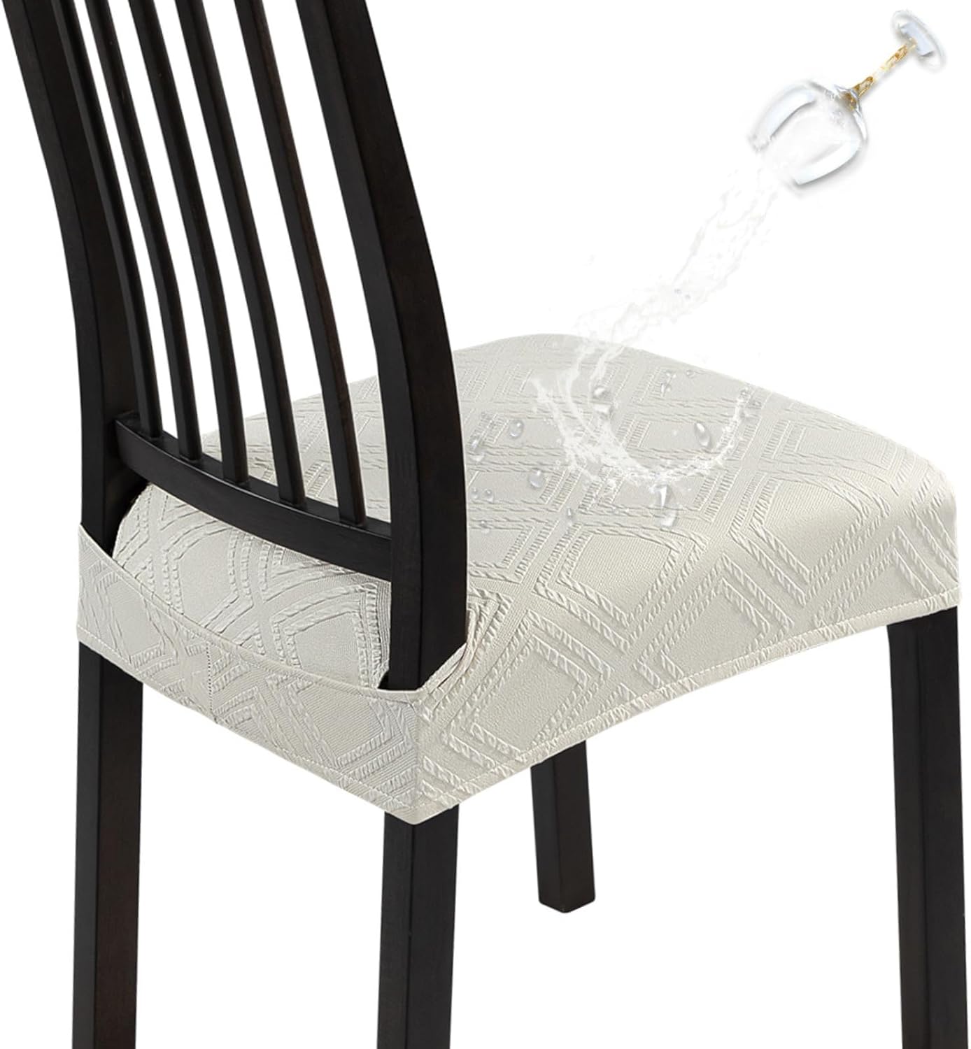 SearchI Waterproof Dining Chair Seat Covers Set of 6 for Comfort