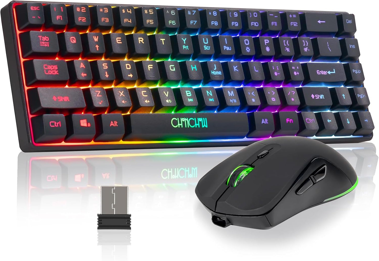60% Wireless Gaming Keyboard and Mouse Combo for Ultimate Play