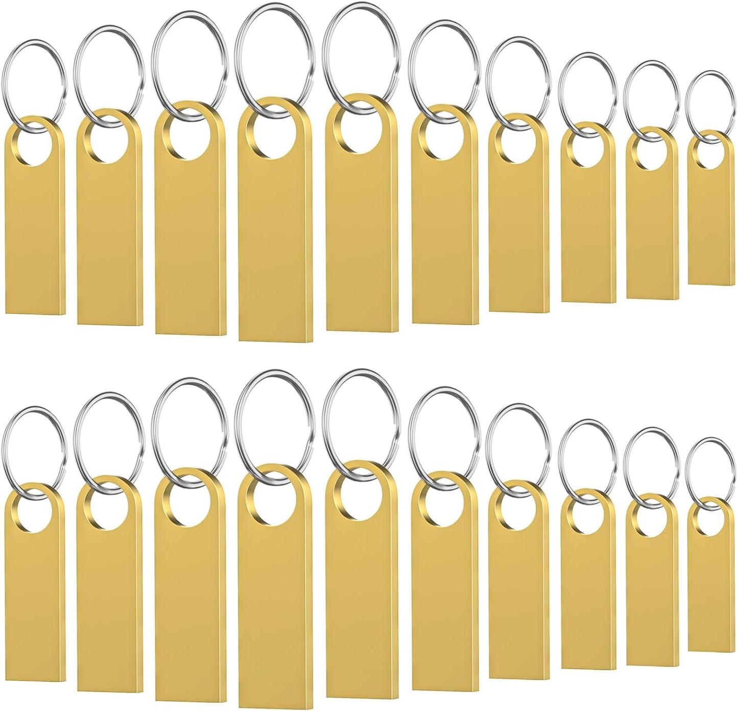 16GB USB Flash Drive 20 Pack - Sleek Metal Thumb Drives