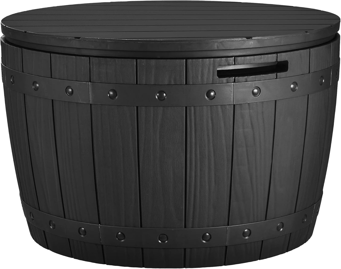 YITAHOME 33 Gallon Round Deck Box for Outdoor Storage Needs