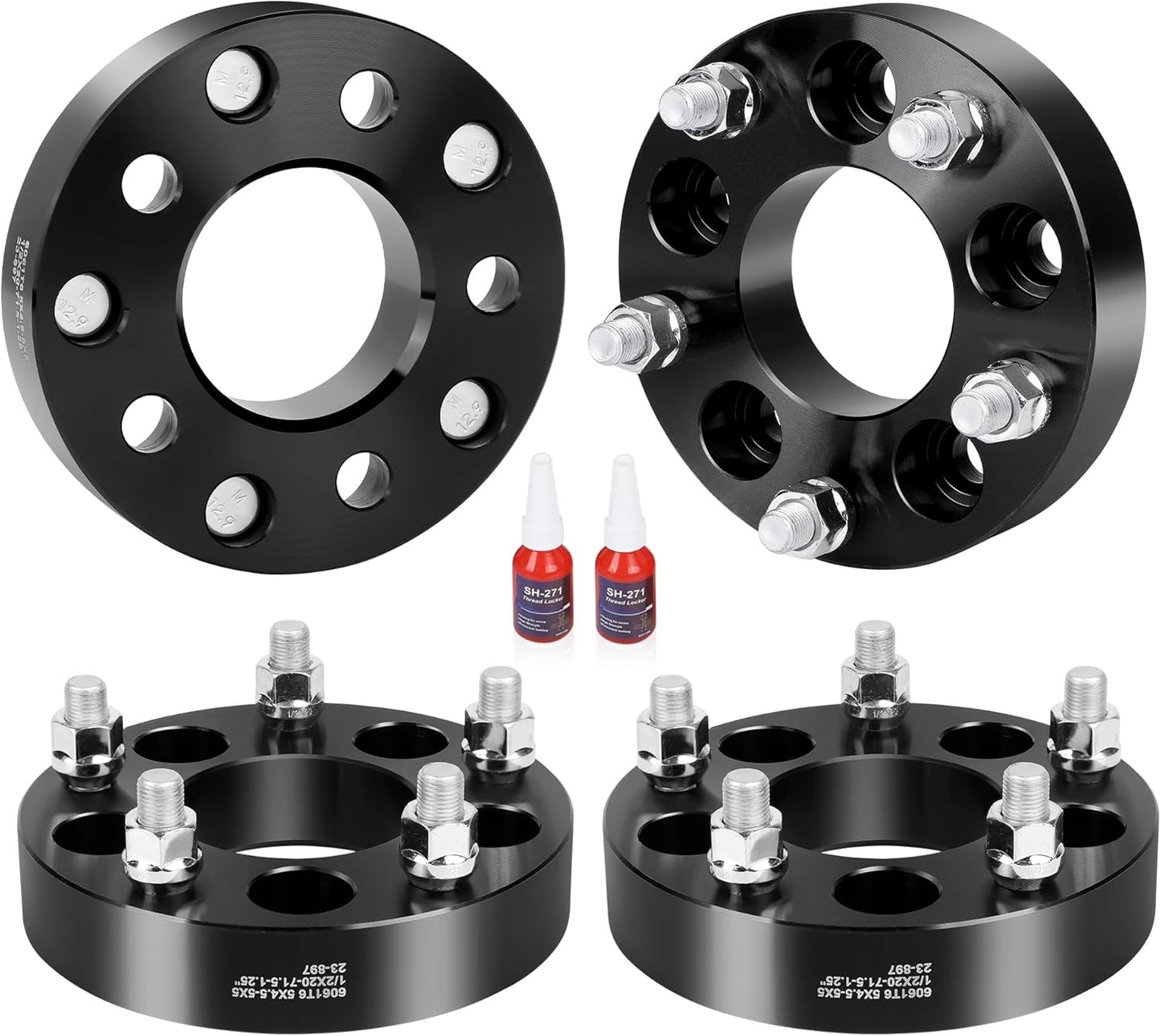 EZISOE 5x4.5 to 5x5 Wheel Adapters for Jeep and Ford