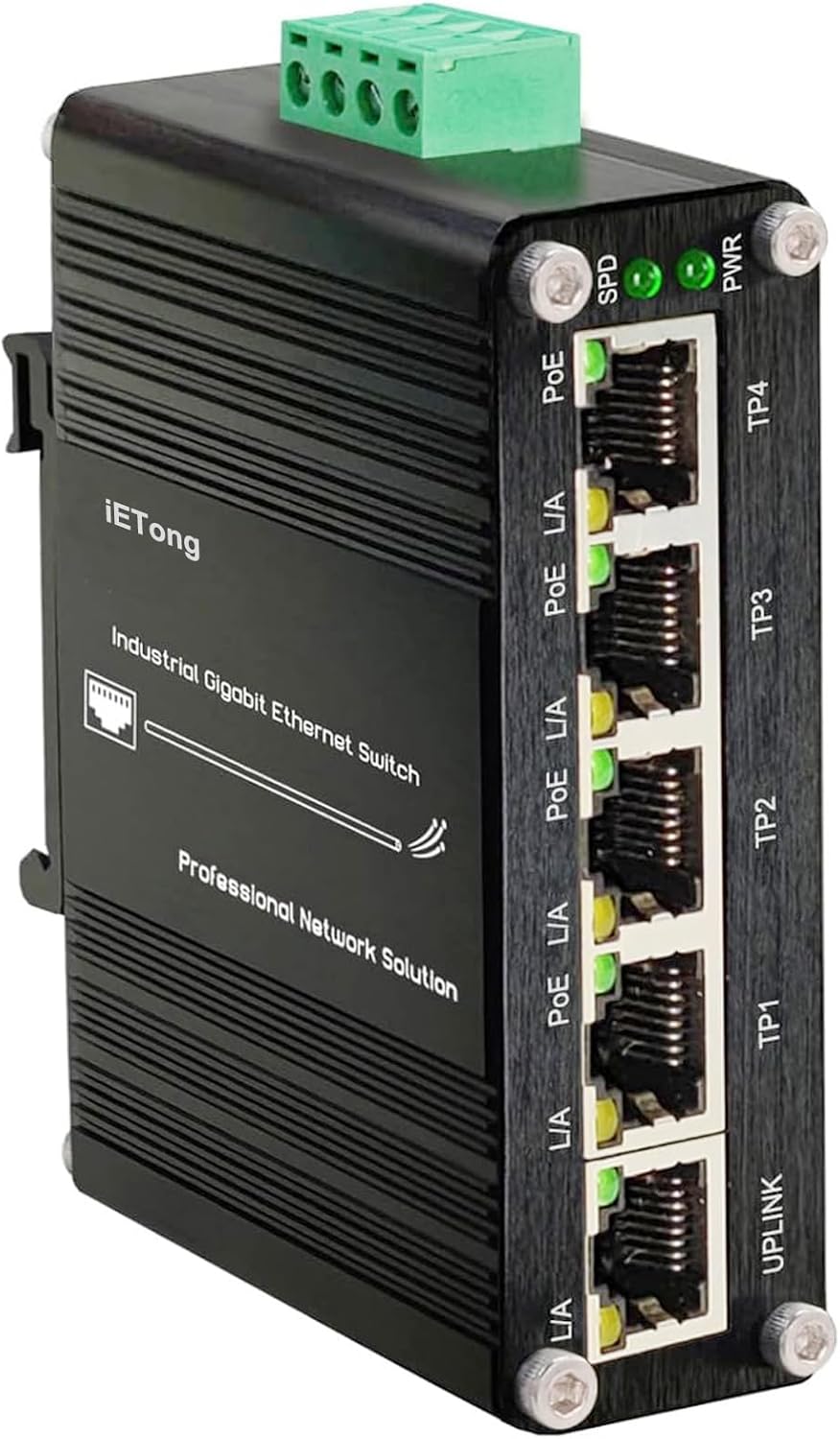 Industrial 5 Ports Gigabit POE Switch for Harsh Environments