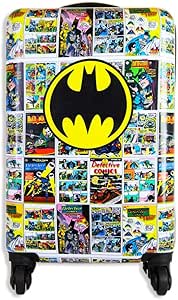 Fast Forward Batman Luggage for Boys - 20 Inch Spinner Suitcase