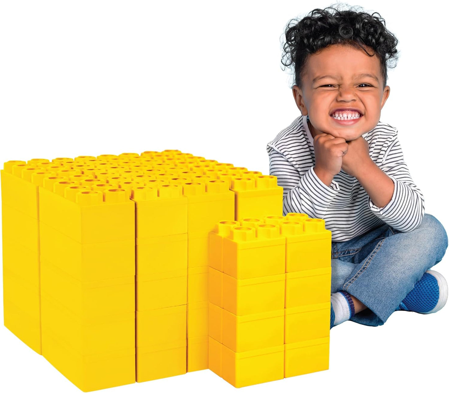Big Blocks for Kids Ages 4-8 - Jumbo Yellow Building Blocks