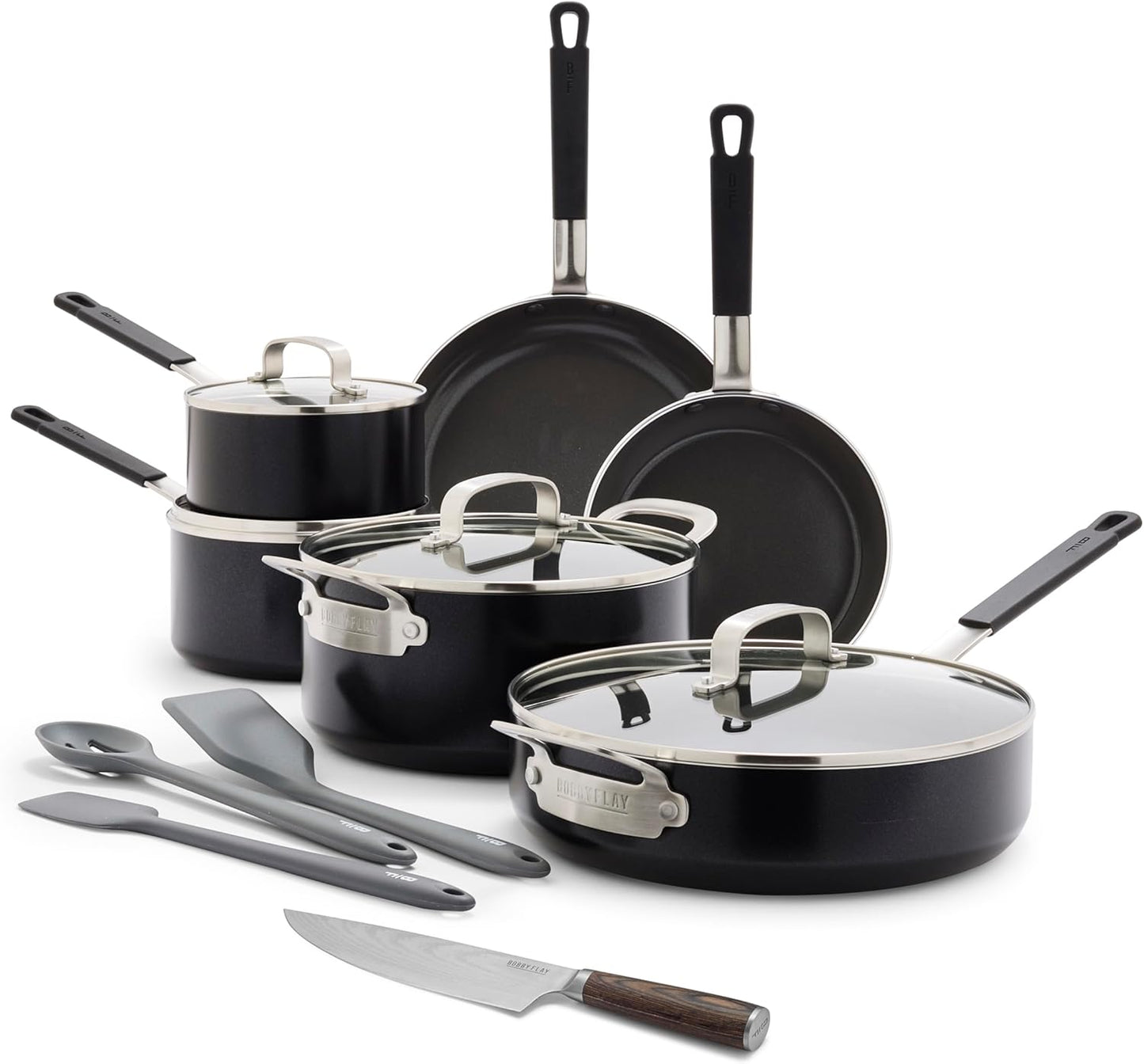GreenPan x Bobby Flay 13 Piece Cookware Set with Chef's Knife