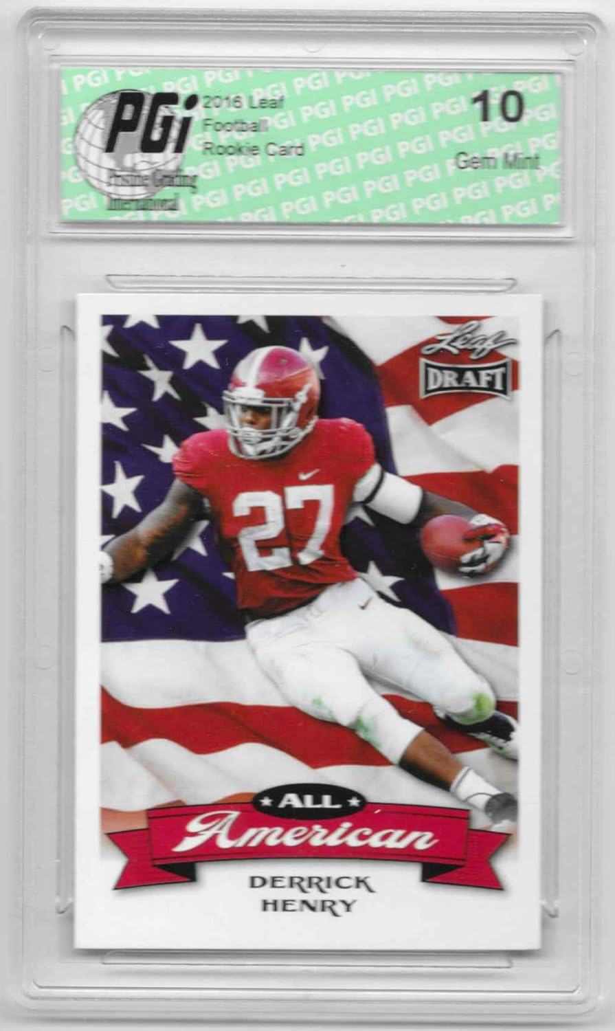 Derrick Henry 2016 All-American Leaf Draft Rookie Card PGI 10
