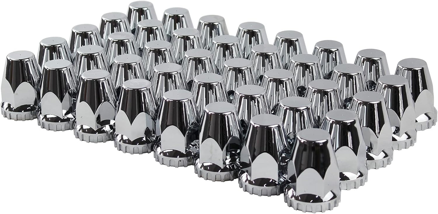 ABS Chrome Plastic 33mm Thread-on Standard Lug Nut Covers