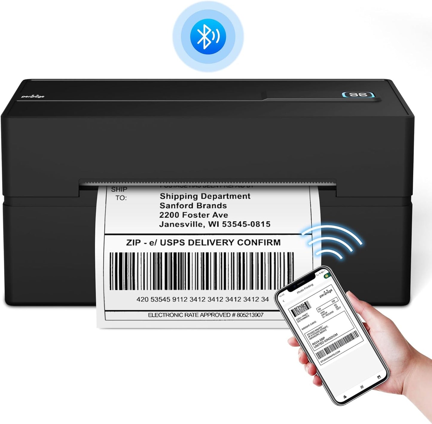 Wireless 4x6 Shipping Label Printer - PeriPage