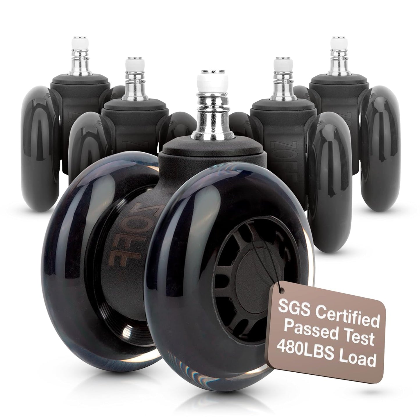 Smooth & Quiet Rolling Double Rollerblade Chair Wheels