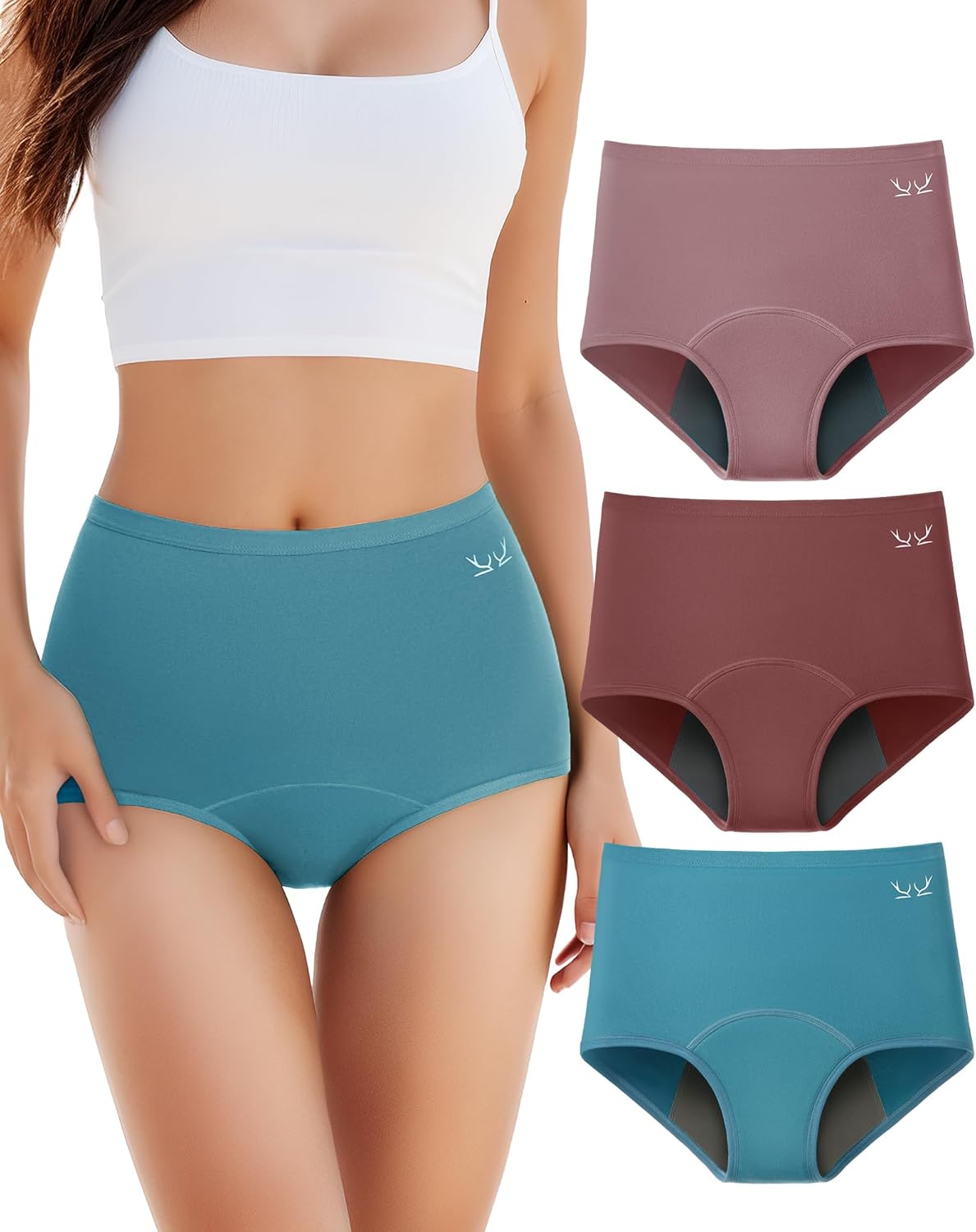 TANSTC Period Underwear for Women Heavy Flow Leakproof Panties