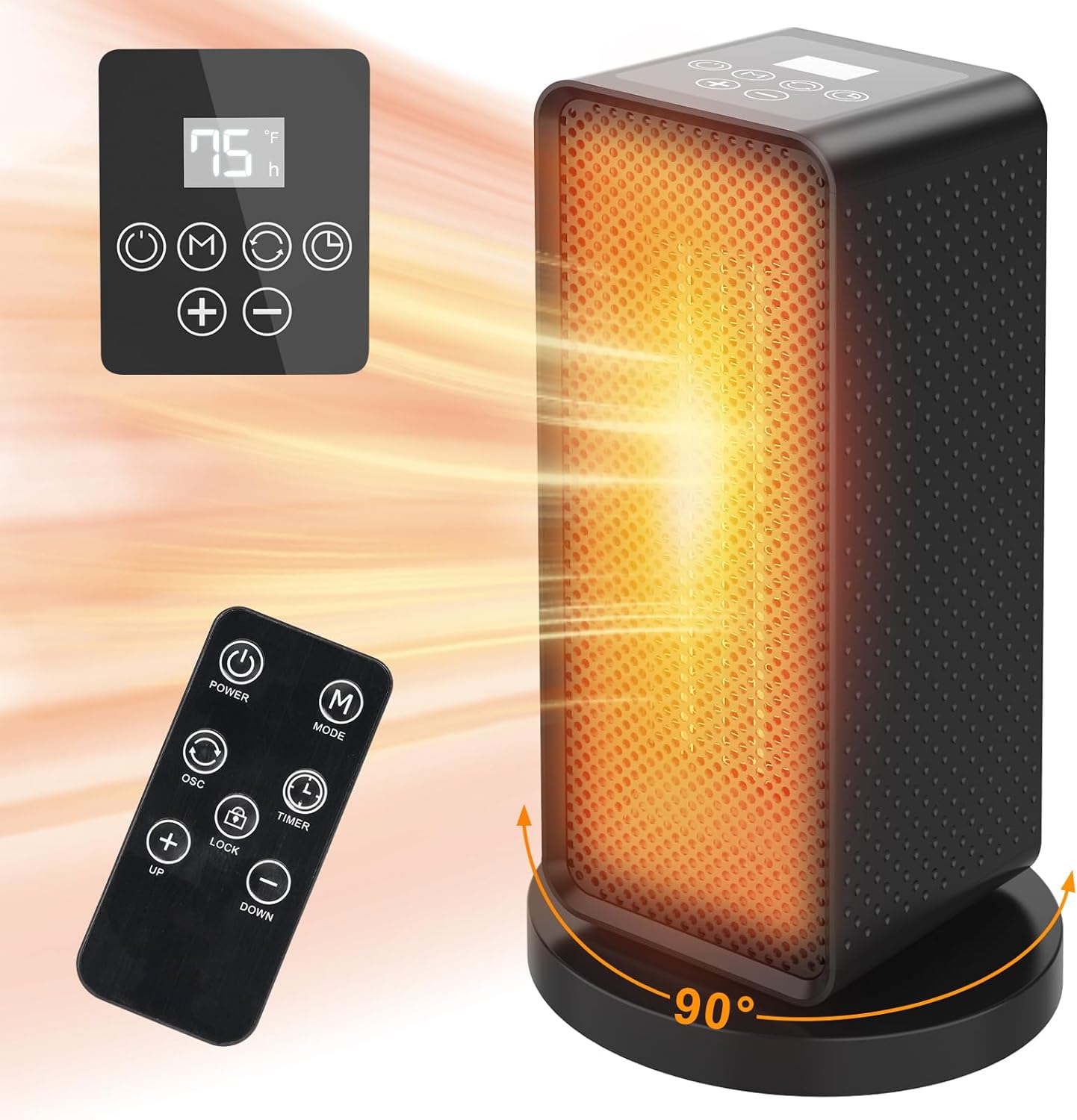 AUMIO Ceramic Heater: Fast Heating, Quiet, 3 Modes