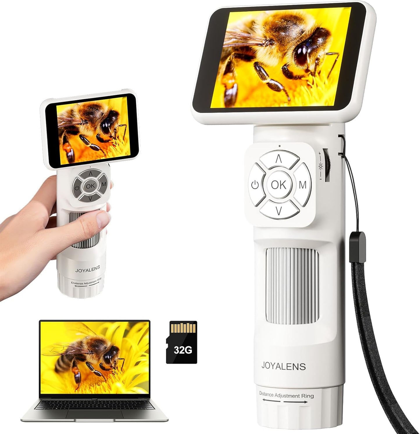 JL113 Handheld Digital Microscope with 2.8 IPS Screen for All Ages