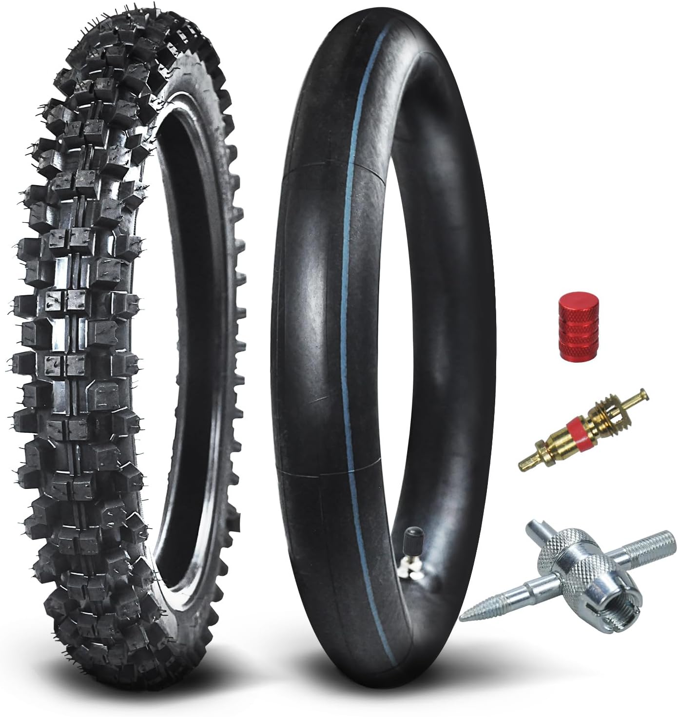 Front 60/100-14 Tire and Inner Tube for 110cc 125cc Bikes
