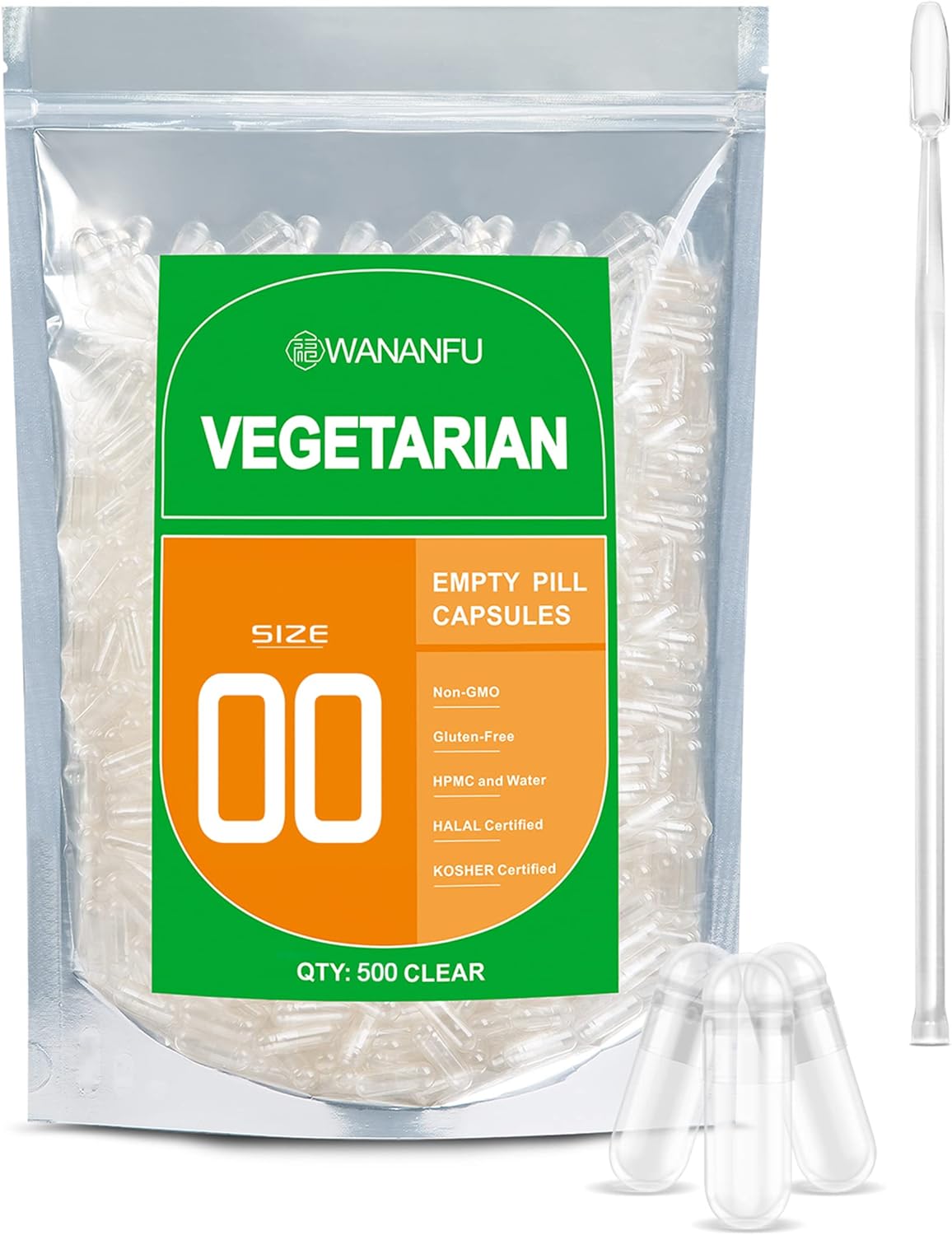 500ct Vegetarian Capsules Bundle + Micro Spoon