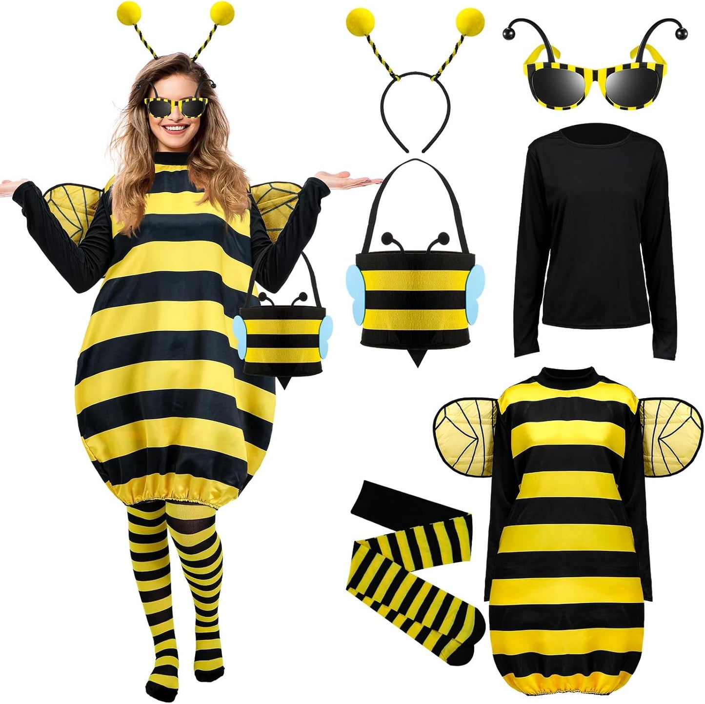 Bee Costume Kit for Adults and Kids - Perfect for Halloween Fun