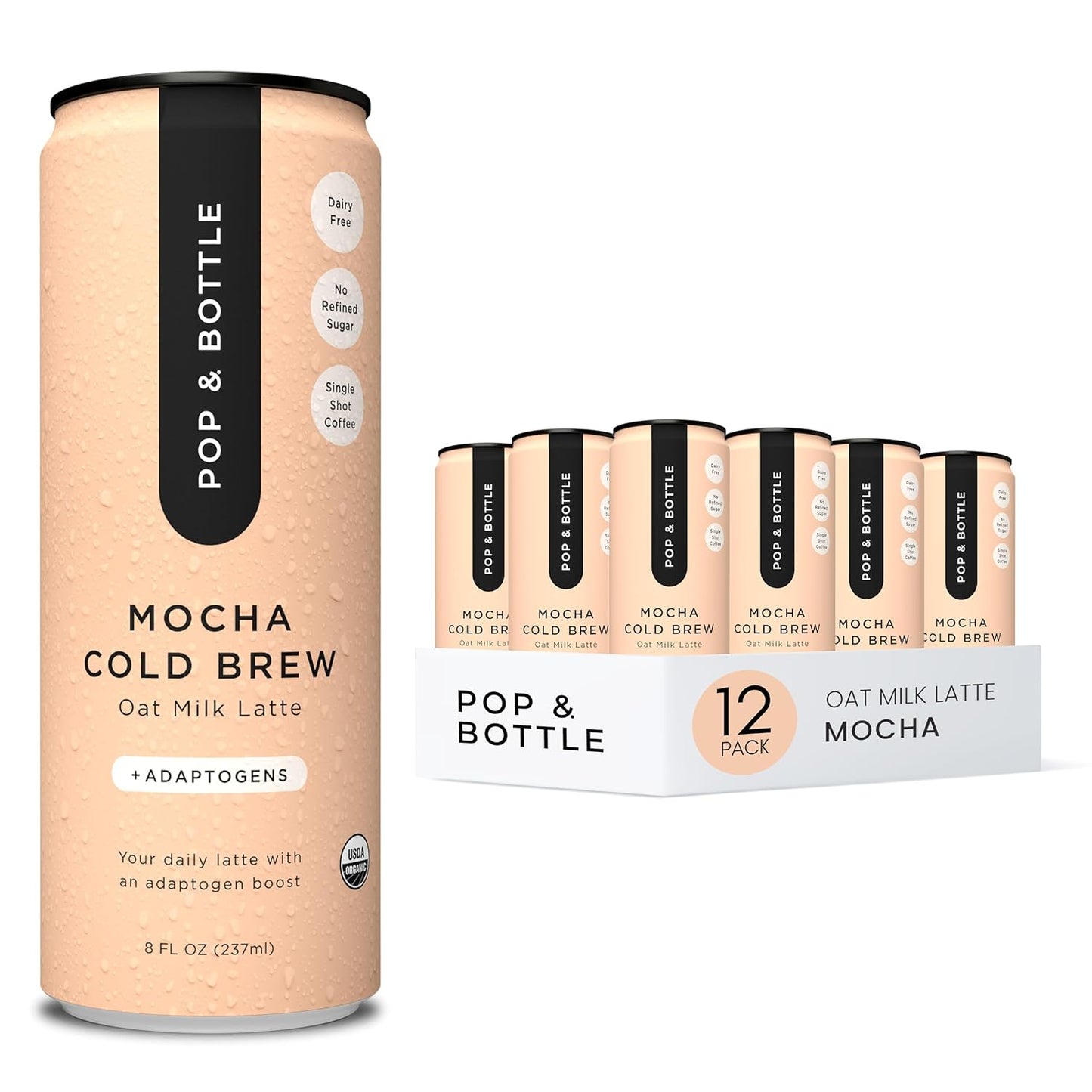Oat Milk Lattes with Adaptogens - Cold Brew Coffee Drink