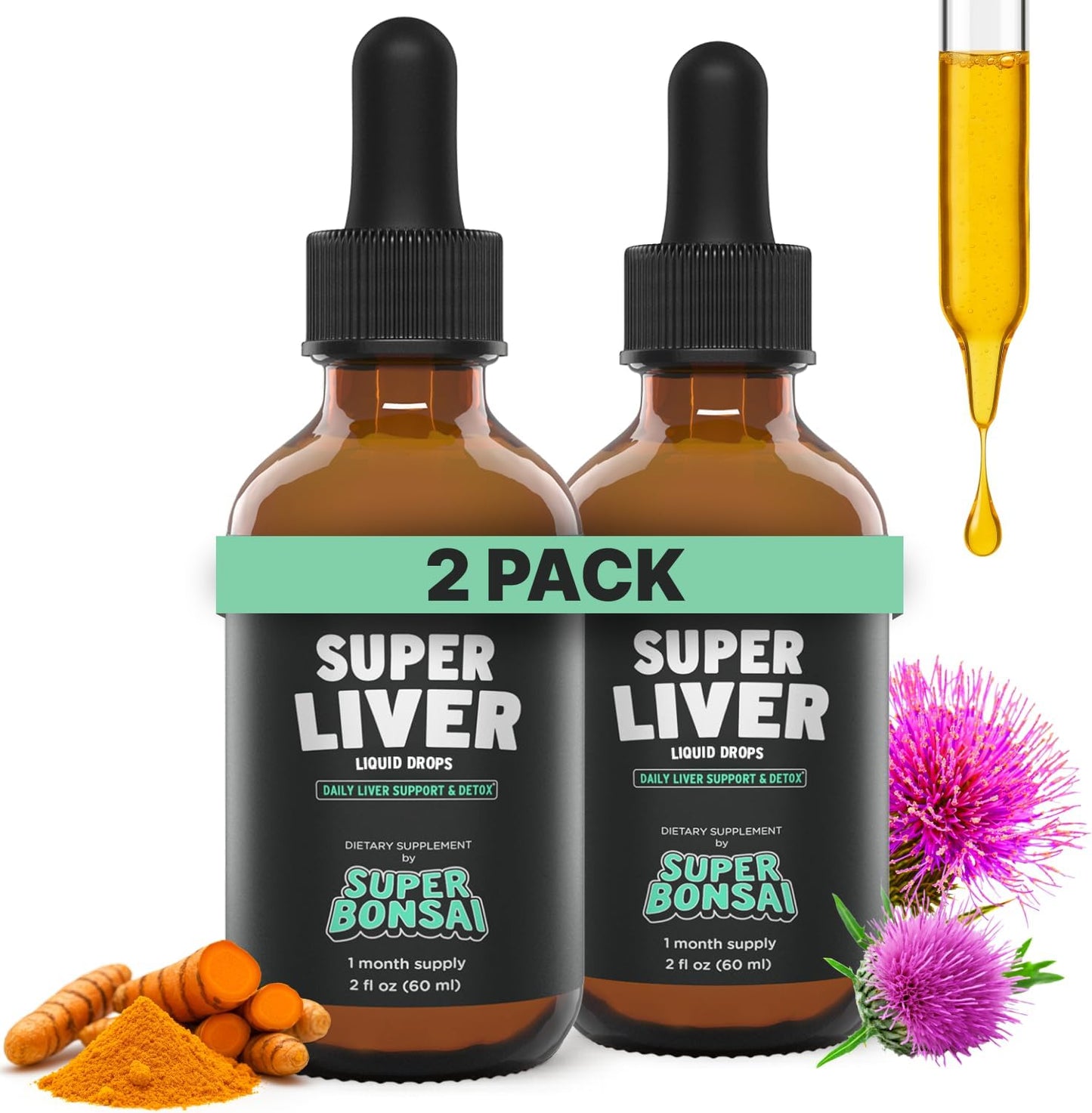 Super Liver Support with Milk Thistle - Natural Detox Aid