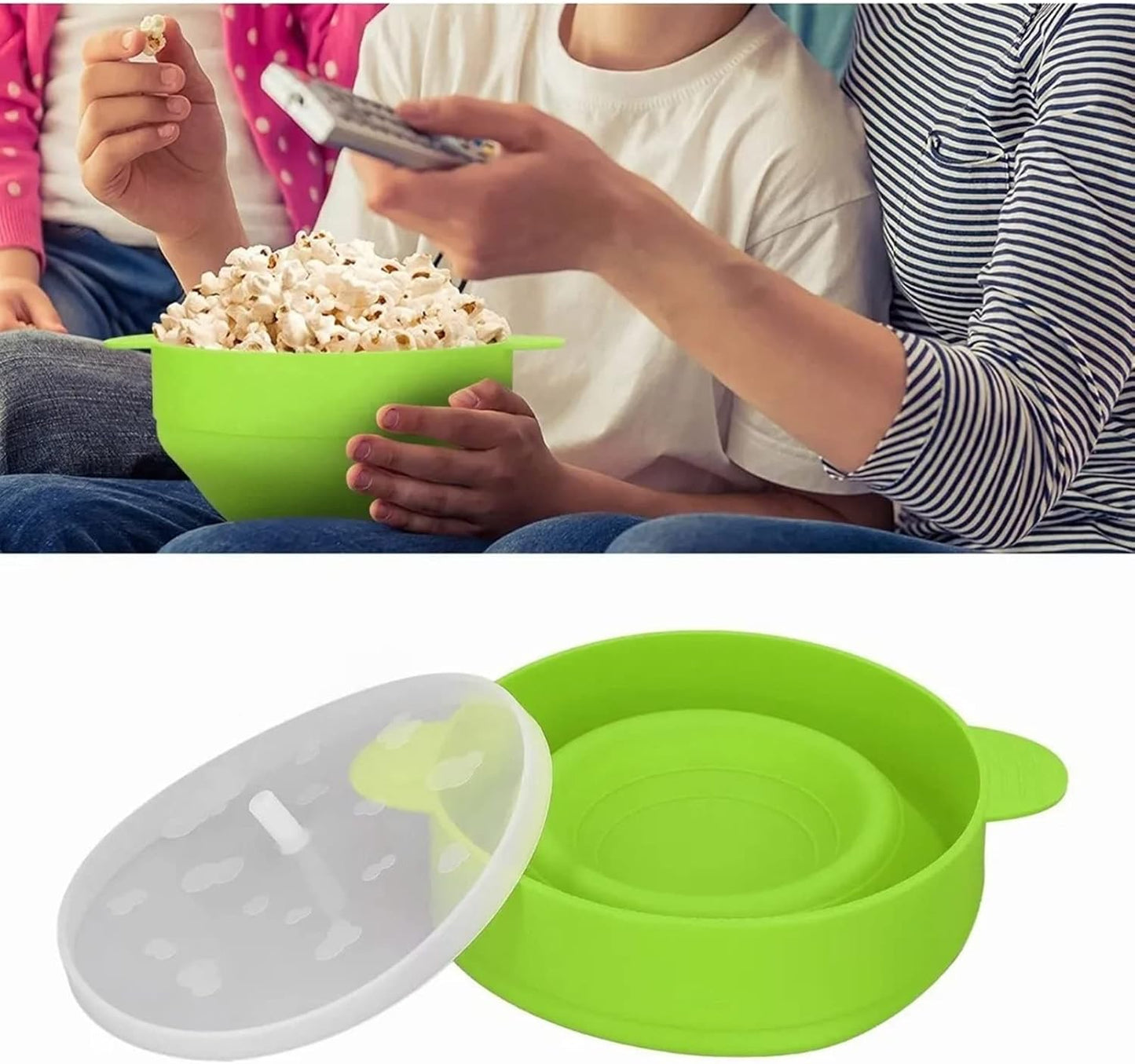 Quick-Pop Silicone Microwave Popper, Green