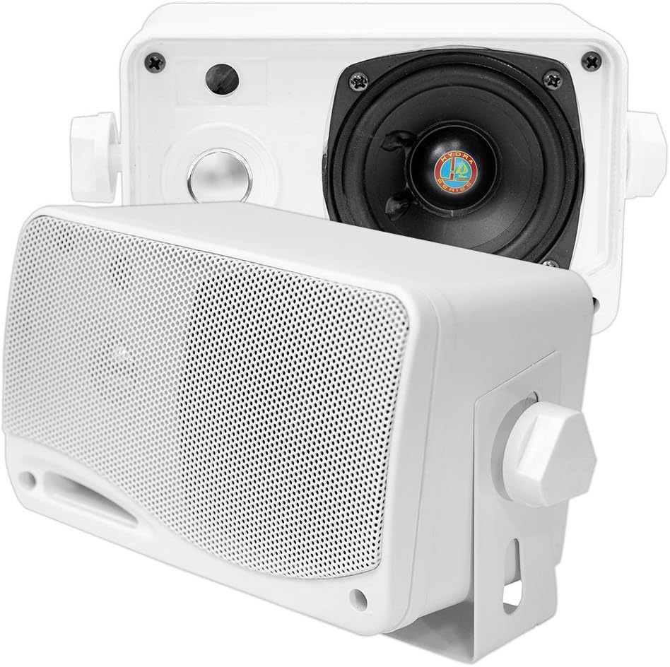 200W Weatherproof Marine Speakers Set - Home & Outdoor Use
