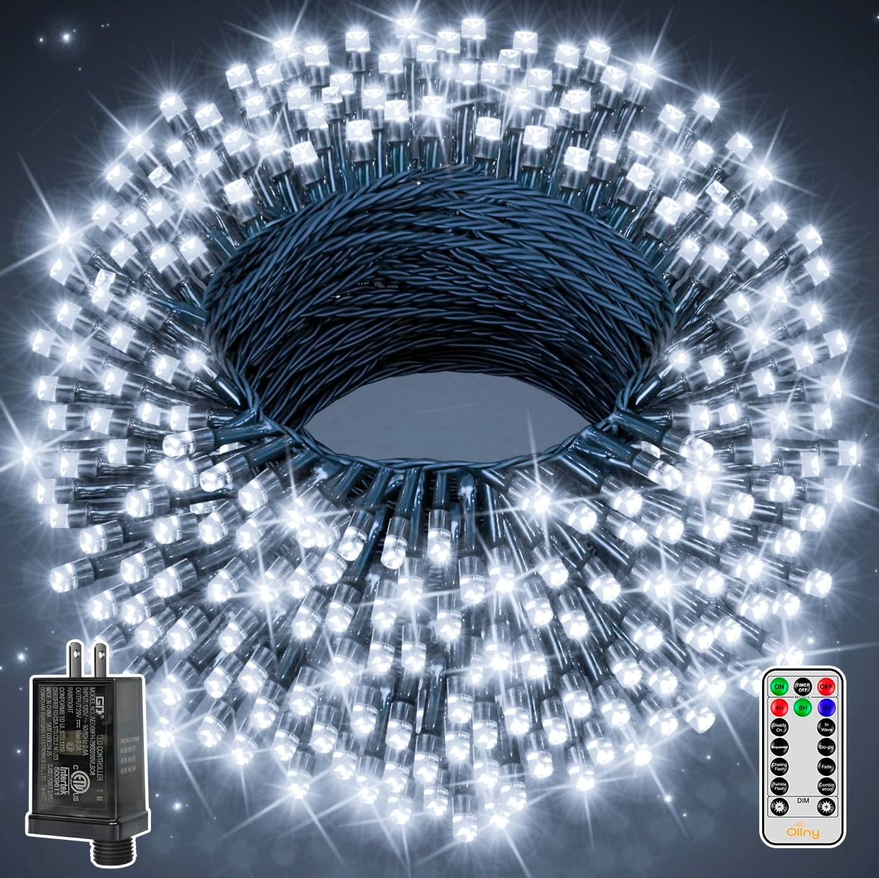 Ollny Christmas Lights 262FT 800LED for Outdoor Festive Decor